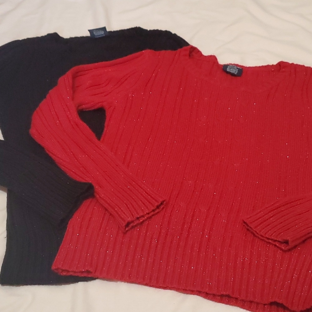 Girl's Red and Black Sweaters